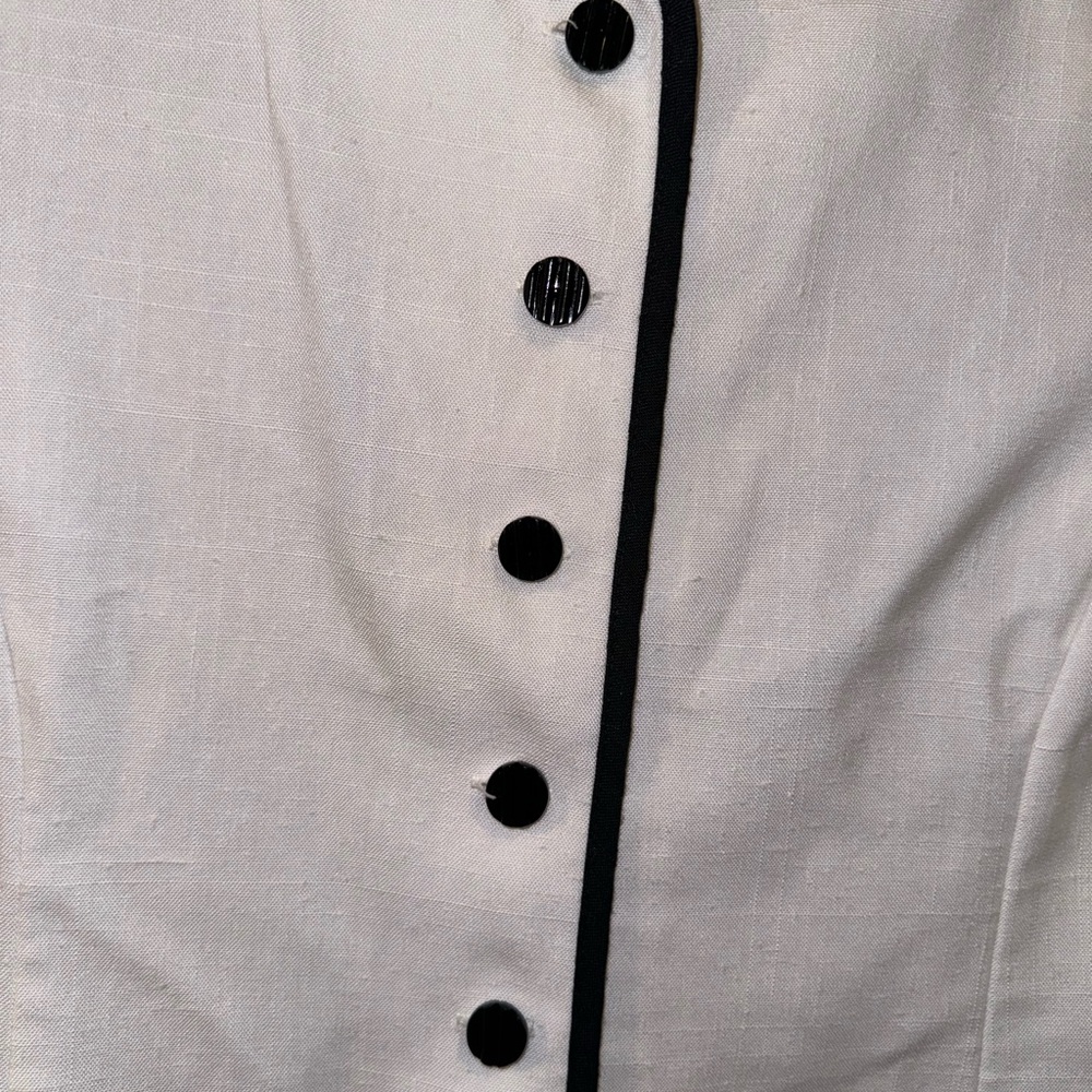 Vintage 80’s Women’s Waist Jacket Blazer Size 8 Petite Colorblock - Picture 2 of 8